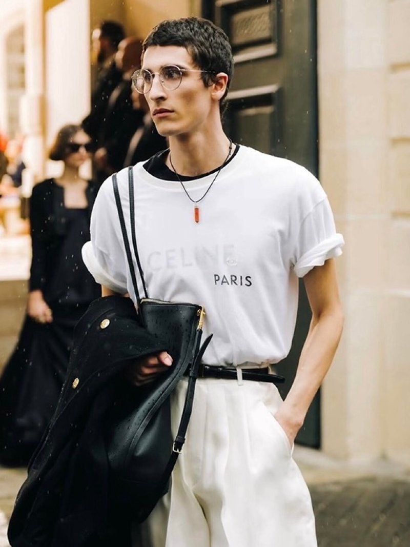Celine Paris Cream Short Sleeve T-Shirt view
