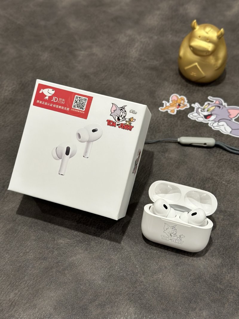 Tom & Jerry AirPods Pro 2 Replica Wireless Earbuds - White view