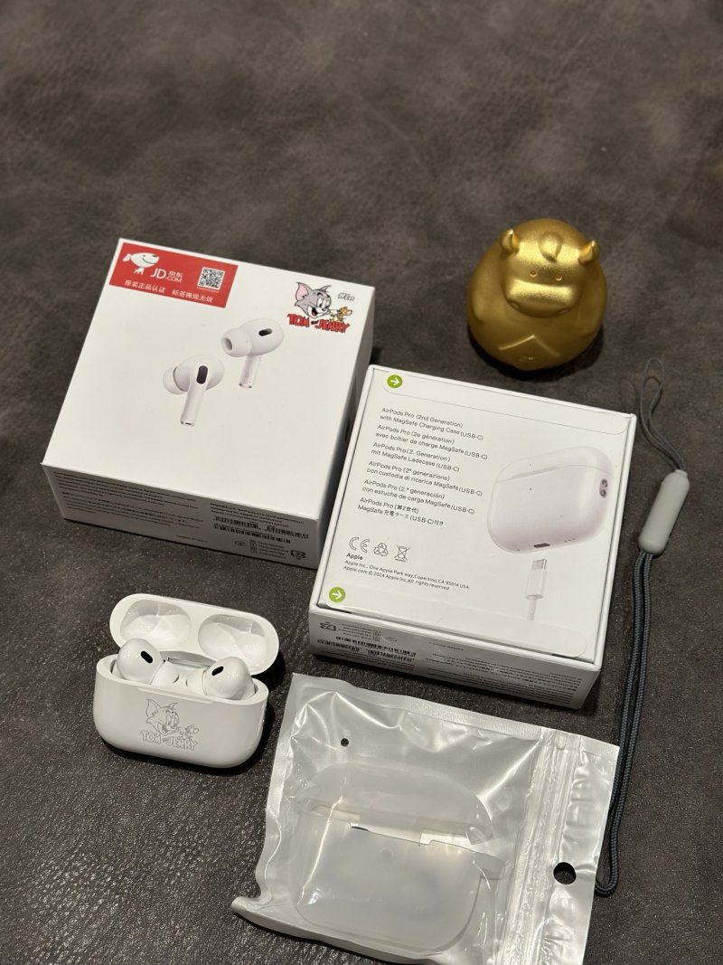 Tom & Jerry AirPods Pro 2 Replica Wireless Earbuds - White view