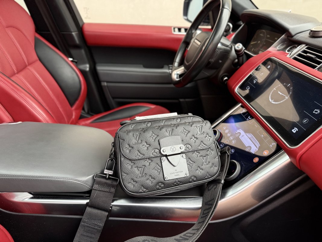 Louis Vuitton S-Lock Messenger Bag Black Monogram view
