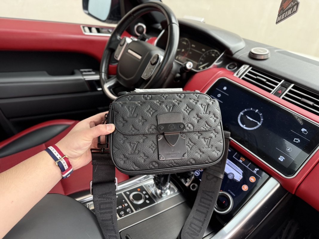 Louis Vuitton S-Lock Messenger Bag Black Monogram view