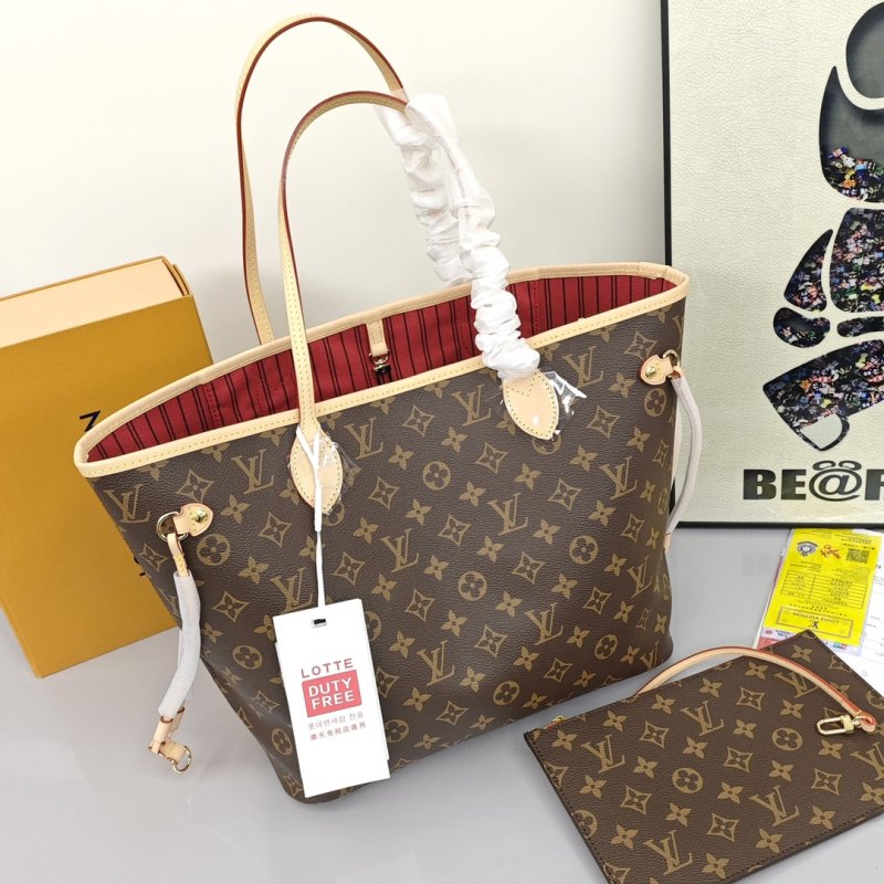 Louis Vuitton Neverfull Monogram Canvas Tote with Detachable Pouch view