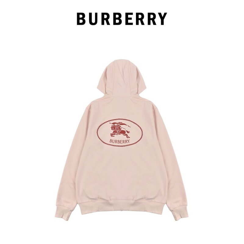 Burberry Pink Zip Hoodie view