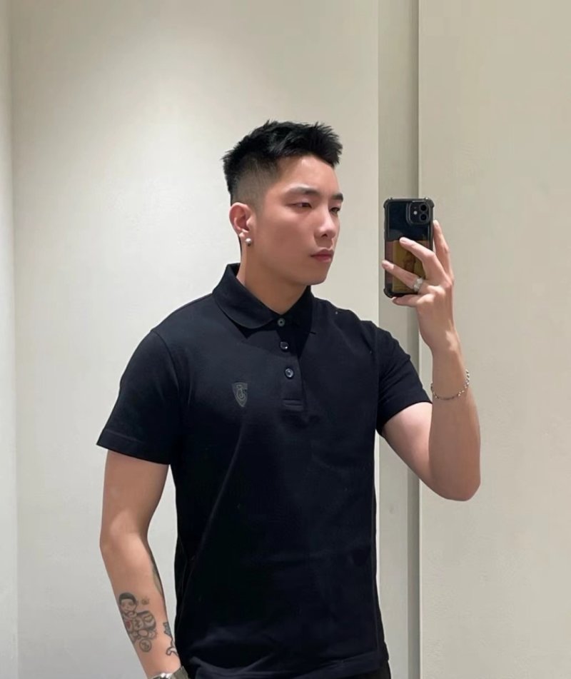 Stone Island Black Short Sleeve Polo Shirt