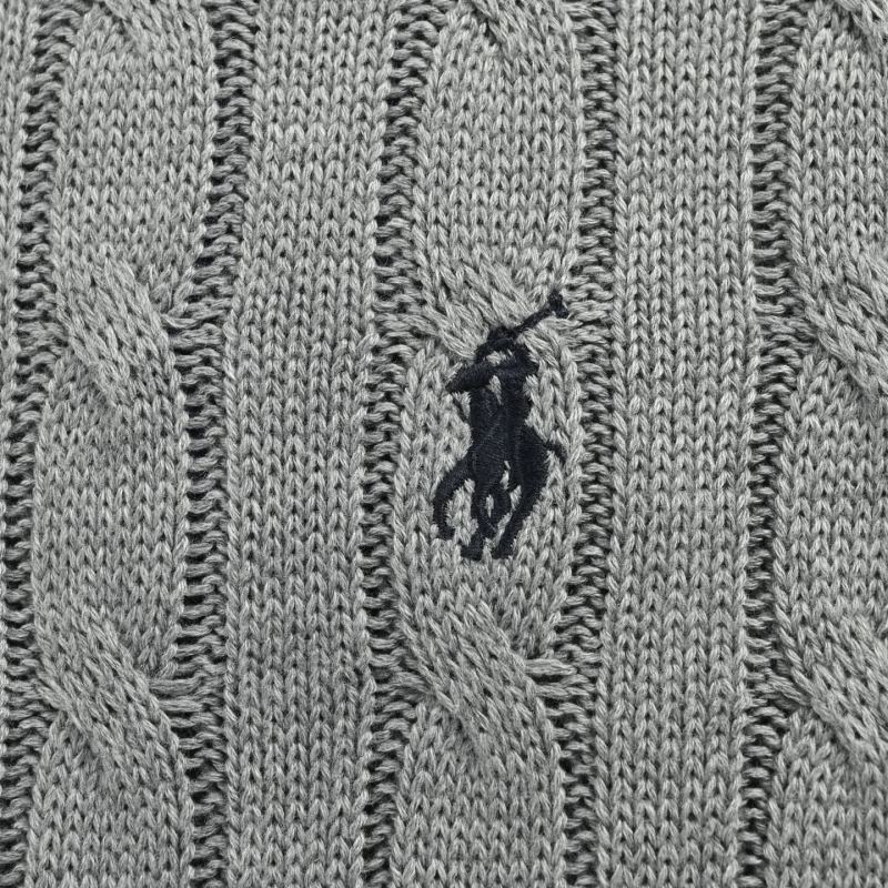 Grey Cable Knit Short Sleeve T-Shirt view