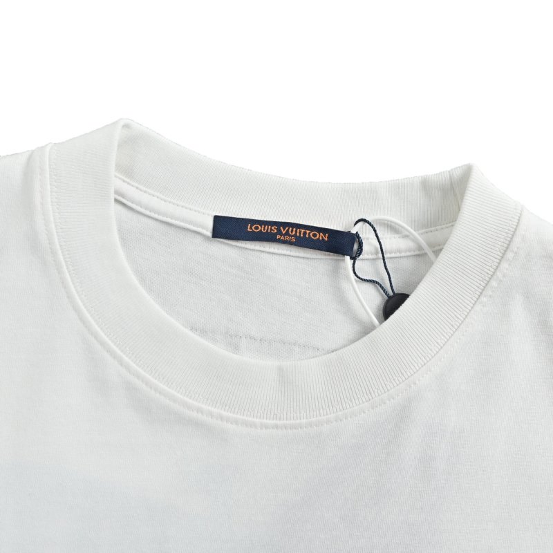 Louis Vuitton Monogram Logo Cream Short Sleeve T-Shirt view