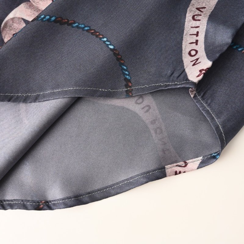 Hermès Navy Silk Twill Scarf Print Shirt view