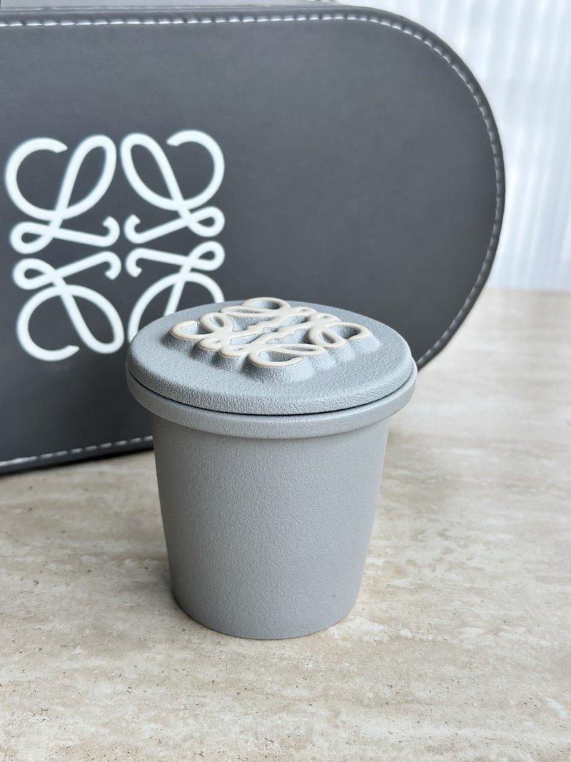 Loewe Ceramic Tea Caddy Lid - Grey & White view