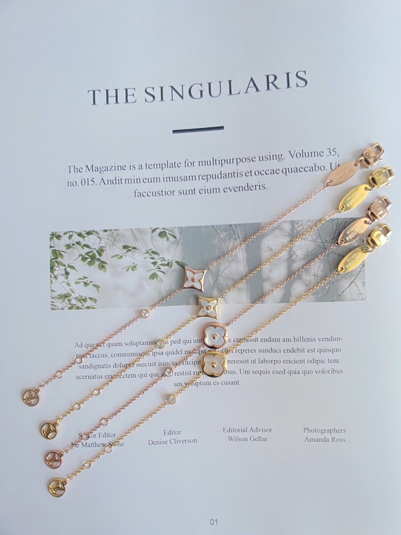 Louis Vuitton Diamond Flower Mother-of-Pearl Rose Gold Necklace view