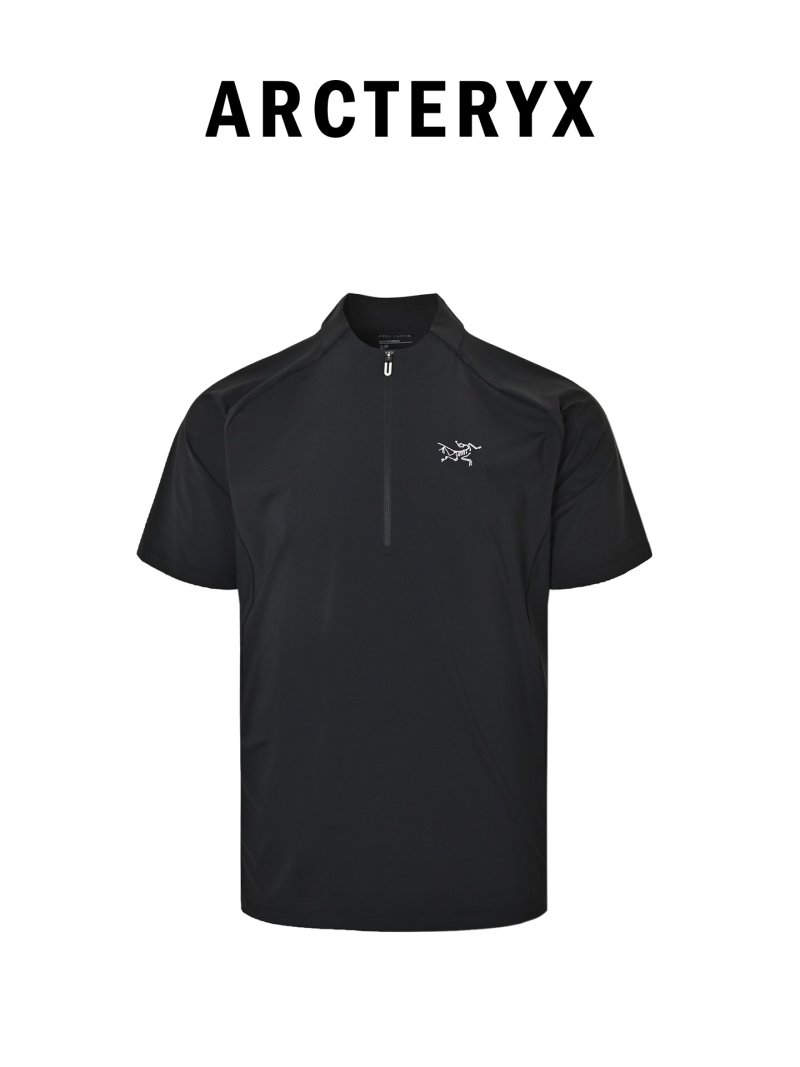 Arcteryx Black Short Sleeve Quarter-Zip T-Shirt view