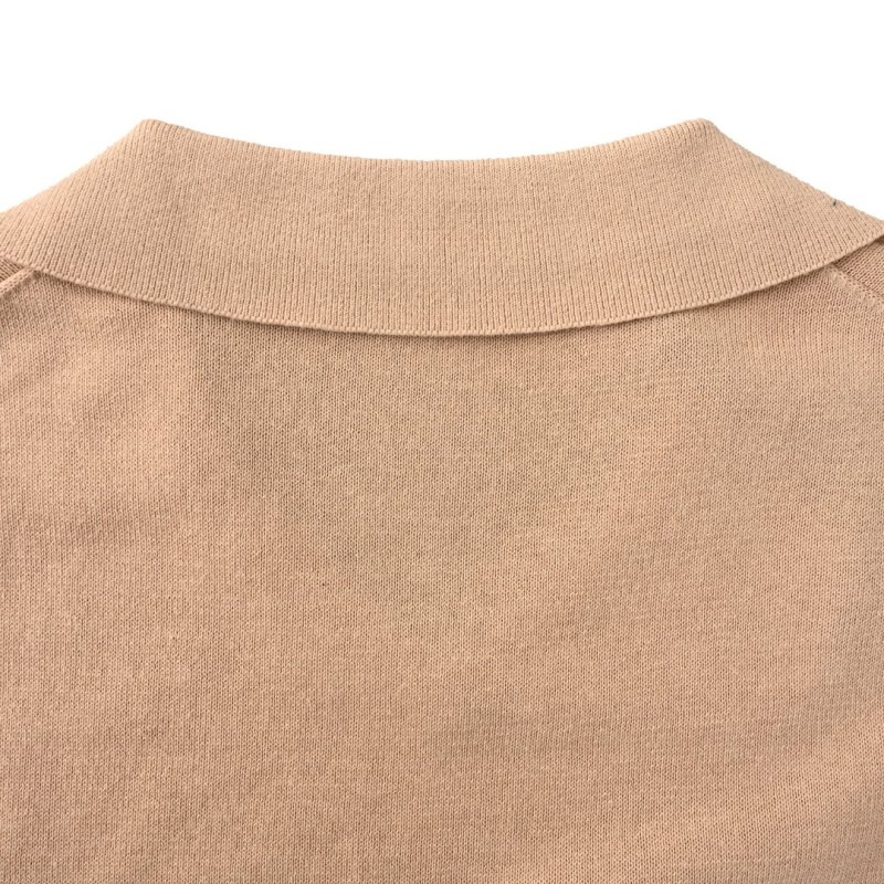Beige Short Sleeve T-Shirt Dress with Embroidered Logo view