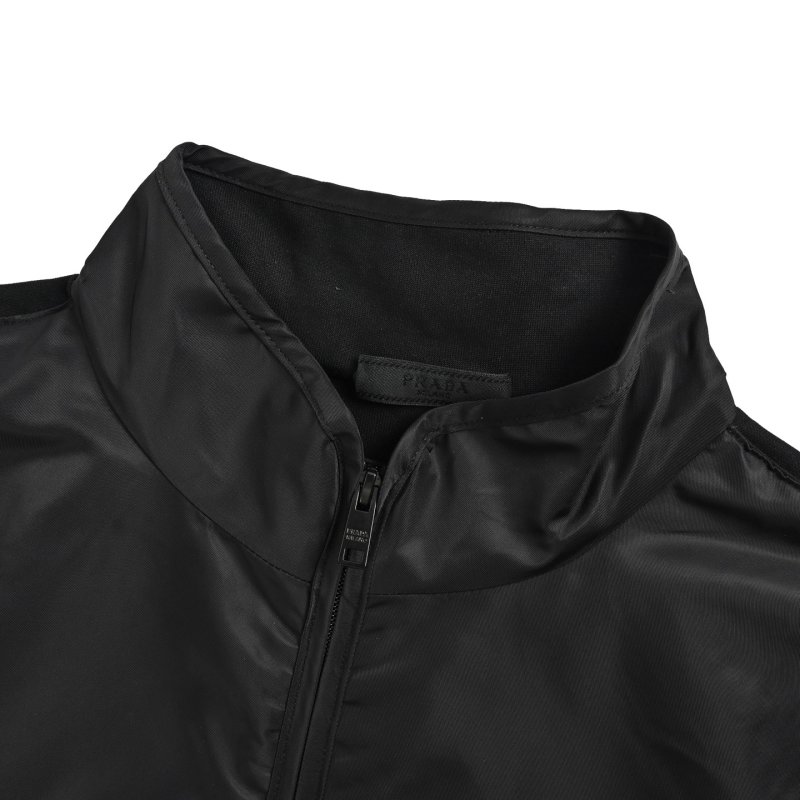 Prada Black Half-Zip Technical Nylon Jacket view