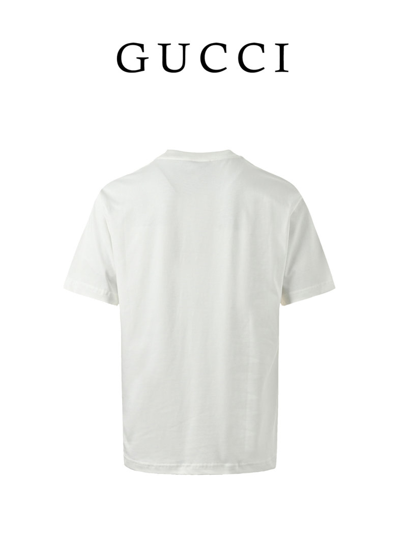 Gucci Pink Pig Graphic White T-Shirt view