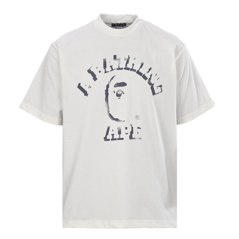 Oversized White Graphic Print T-Shirt with Abstract Face Design view
