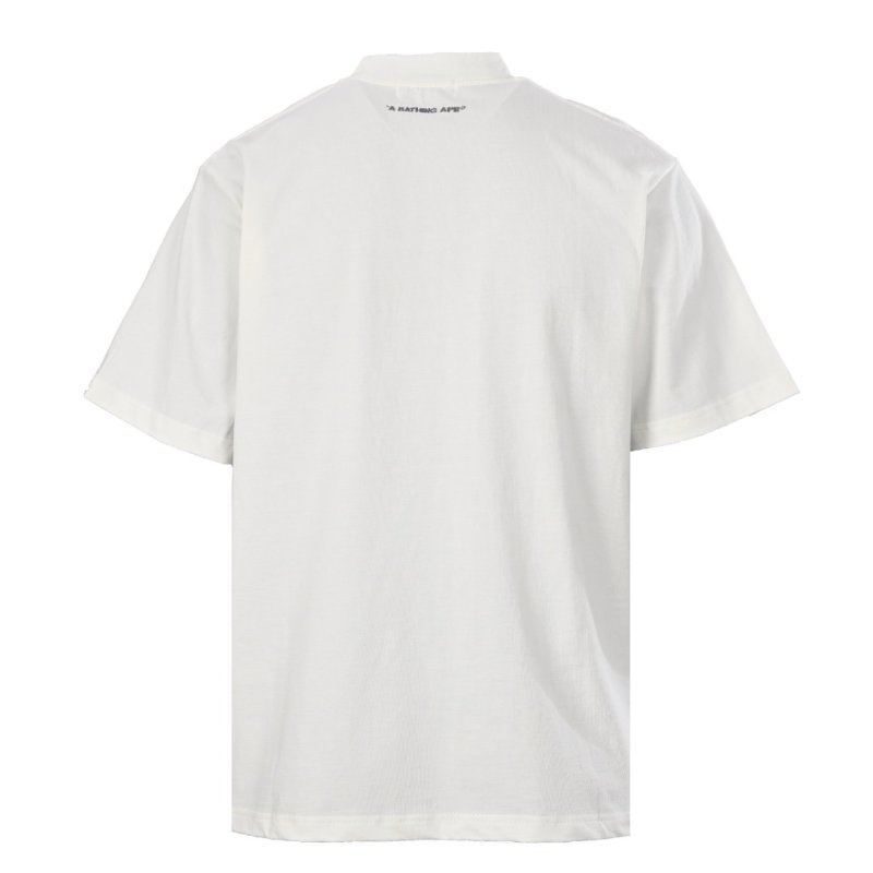 Oversized White Graphic Print T-Shirt with Abstract Face Design view