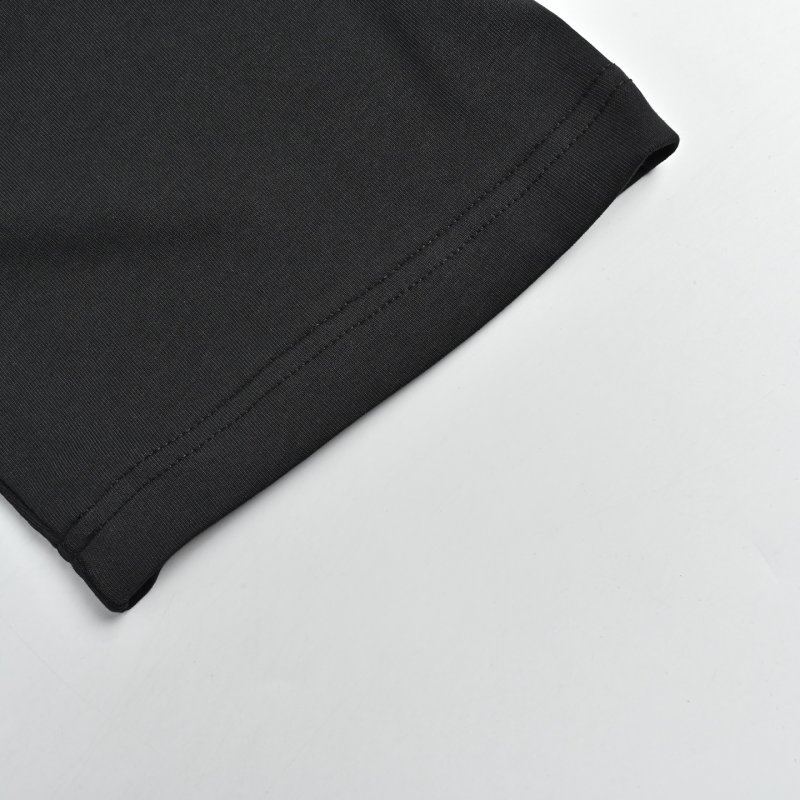 Balenciaga Black Logo T-Shirt with Red Stripe view
