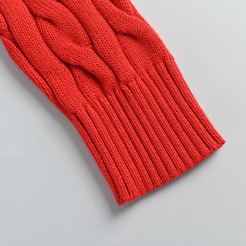 Polo Ralph Lauren Red Cable Knit Crewneck Sweater view