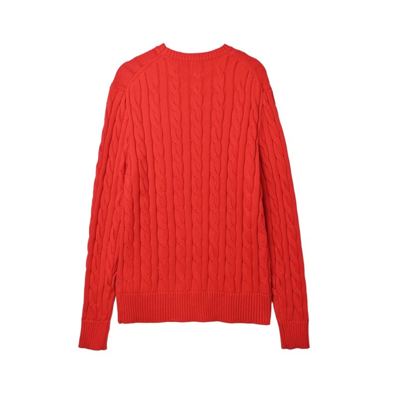 Polo Ralph Lauren Red Cable Knit Crewneck Sweater view