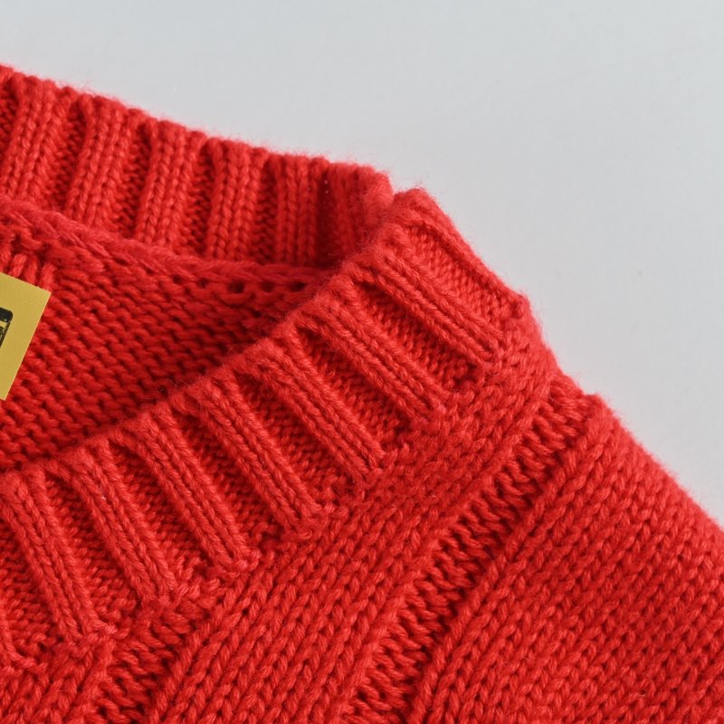 Polo Ralph Lauren Red Cable Knit Crewneck Sweater view