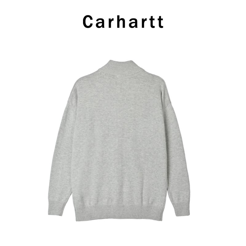Carhartt Grey Logo Crewneck Knit Sweater view