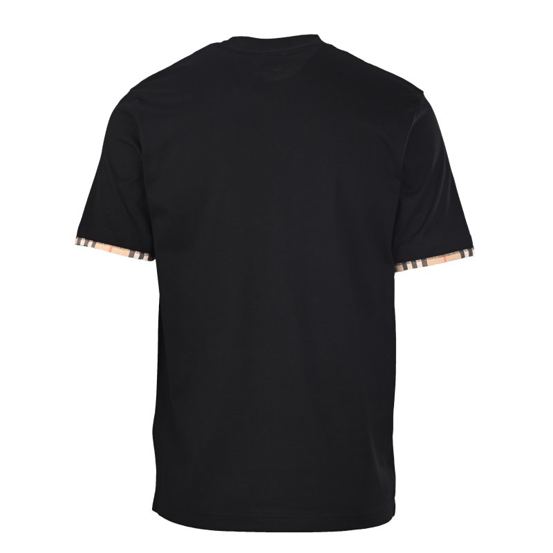 Burberry Black Check Cuff T-Shirt view