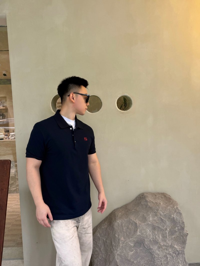 Black Short Sleeve Polo Shirt view