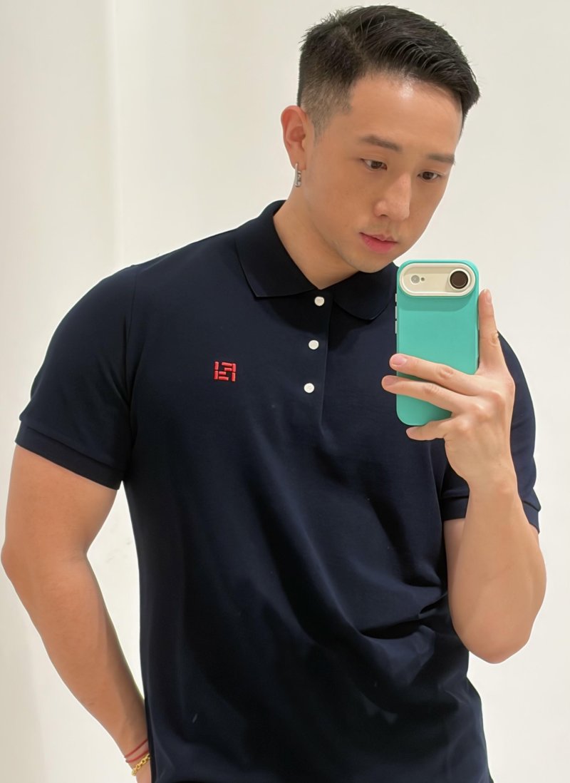 Black Short Sleeve Polo Shirt view
