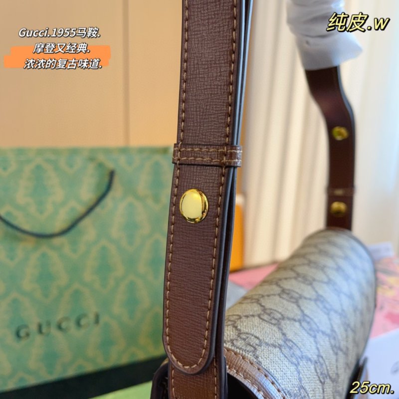 Gucci 1955 Horsebit Shoulder Bag Brown Monogram Canvas view