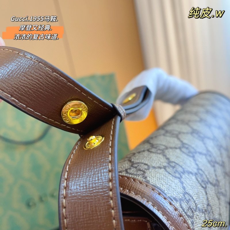 Gucci 1955 Horsebit Shoulder Bag Brown Monogram Canvas view
