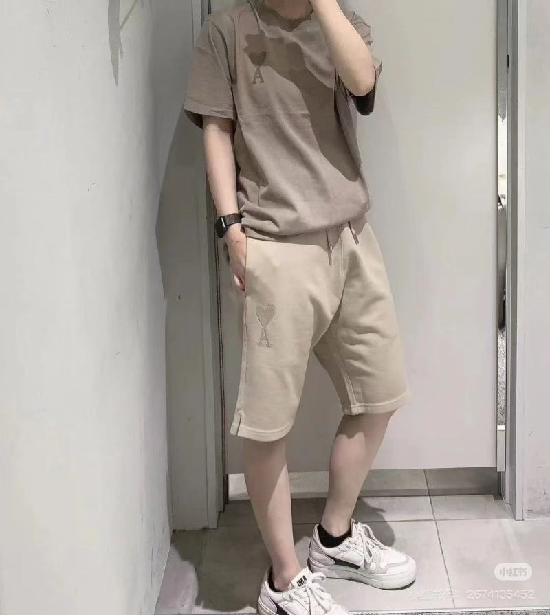 Cream Embroidered Drawstring Shorts