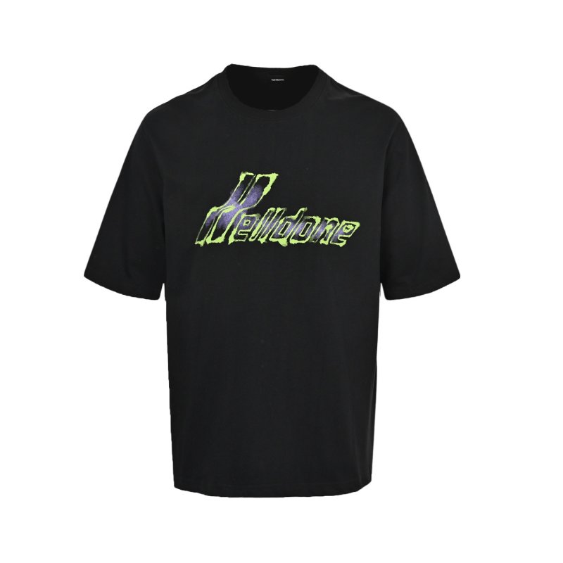 Black Oversized Graphic T-Shirt with Neon Print view