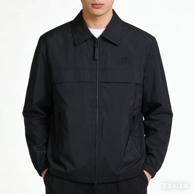 Burberry Black Nylon Overshirt Jacket