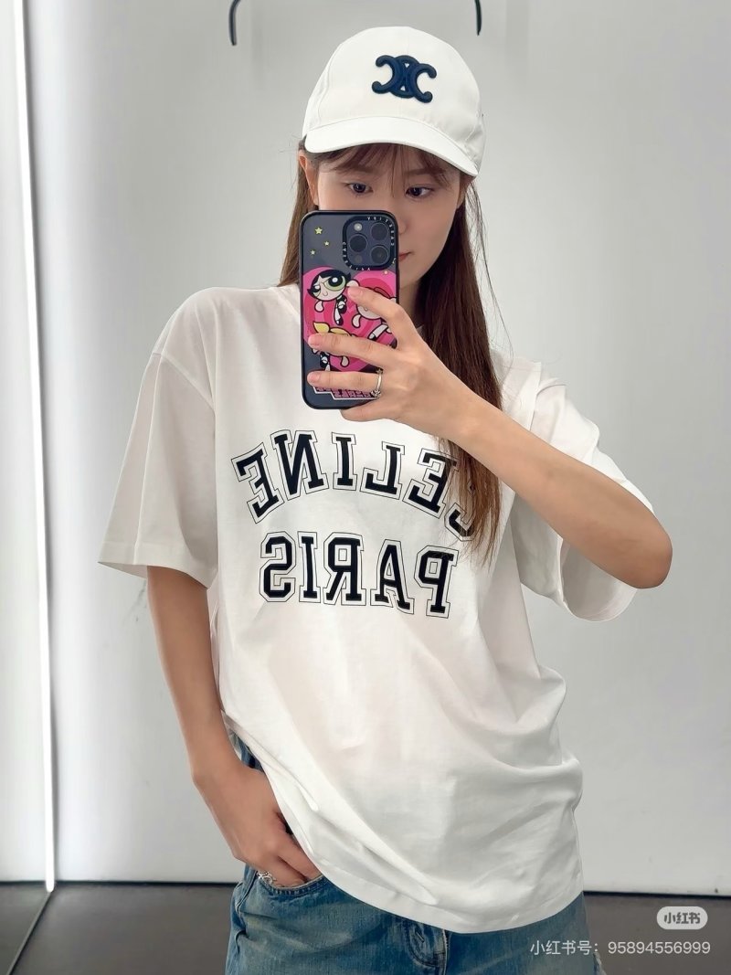 Celine Paris White Short Sleeve T-Shirt view
