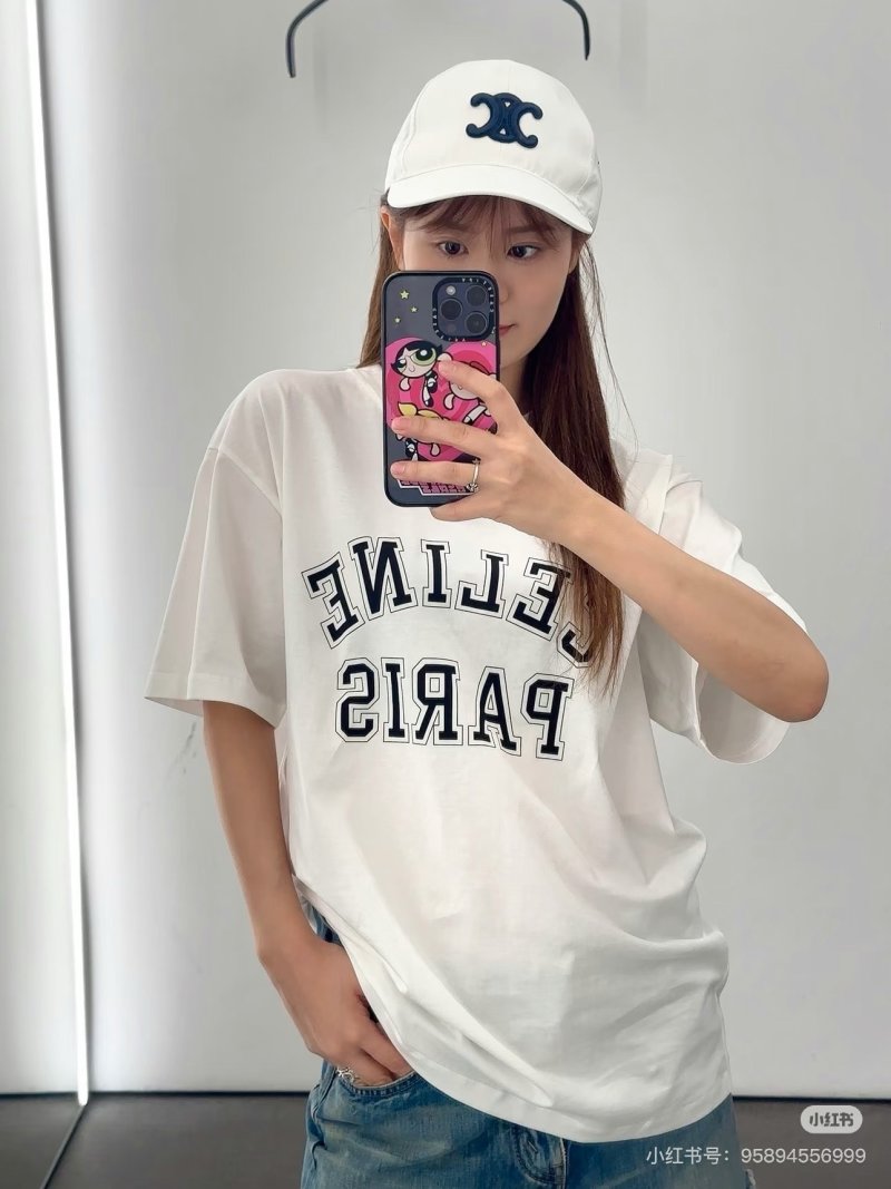 Celine Paris White Short Sleeve T-Shirt view