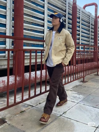 Carhartt Canvas Work Jacket Cream view 2
