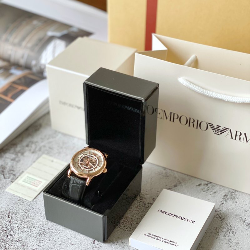 Emporio Armani AR60007 Rose Gold Skeleton Automatic Watch