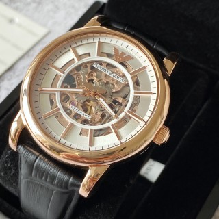Emporio Armani AR60007 Rose Gold Skeleton Automatic Watch view 2