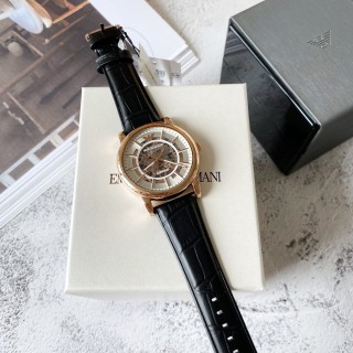 Emporio Armani AR60007 Rose Gold Skeleton Automatic Watch view 9