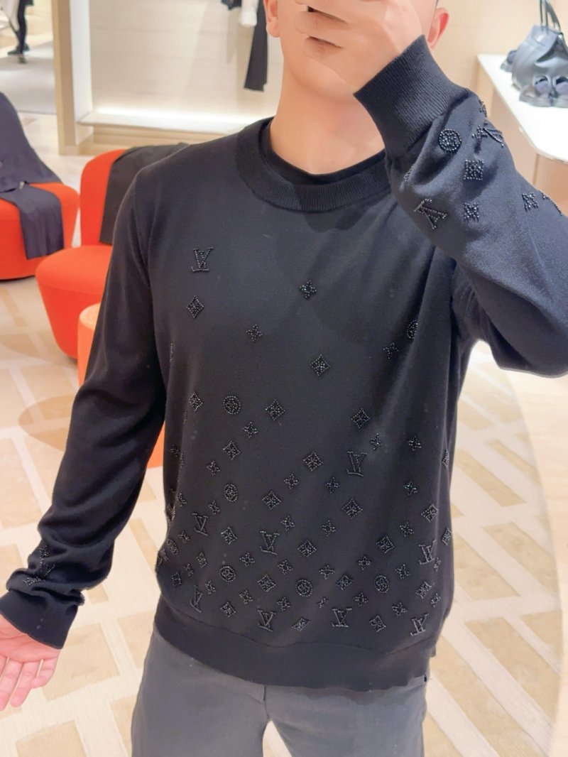 Louis Vuitton Monogram Embellished Black Sweatshirt