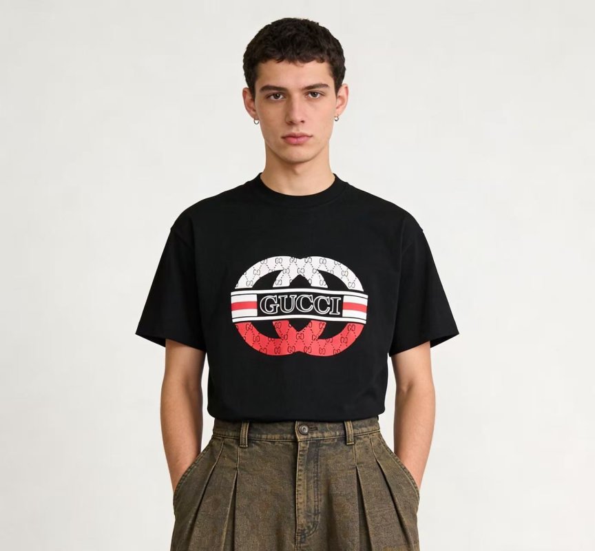 Gucci Apple Logo Black T-Shirt view
