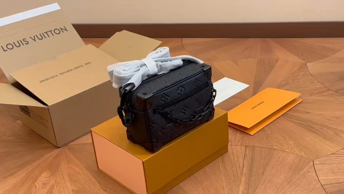 Louis Vuitton Black Monogram Embossed Shoulder Bag