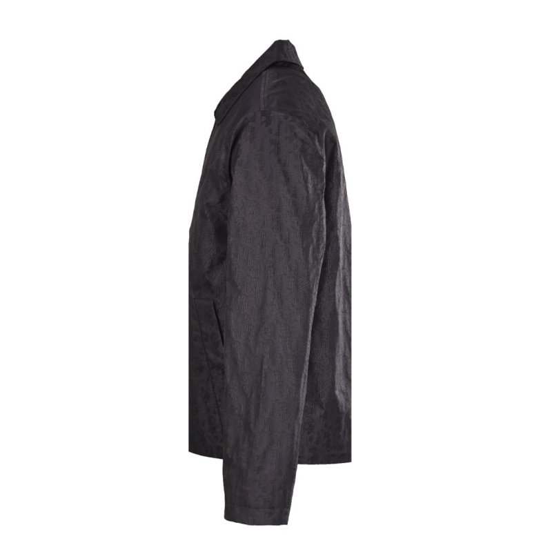 Black Denim Button-Up Jacket view
