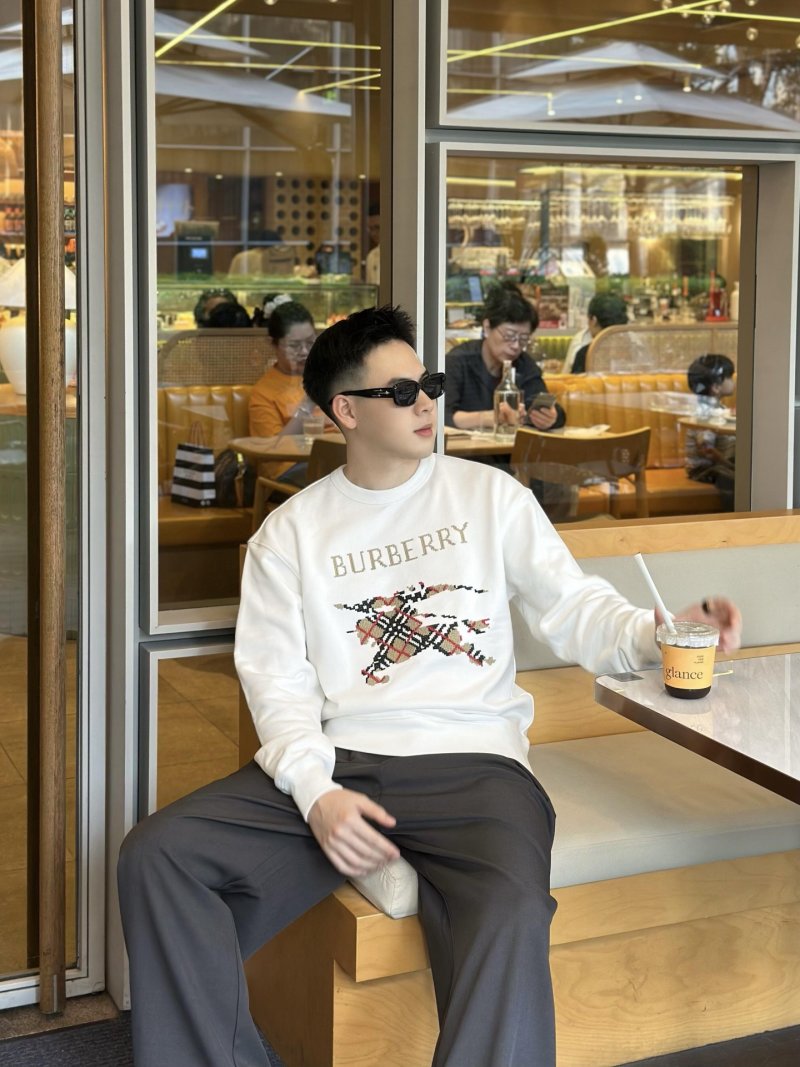 Burberry Plaid Check Sweatshirt White