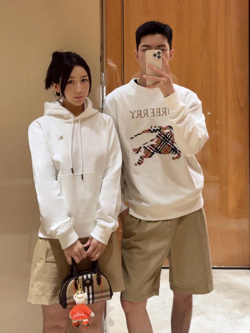 Burberry Plaid Check Sweatshirt White view