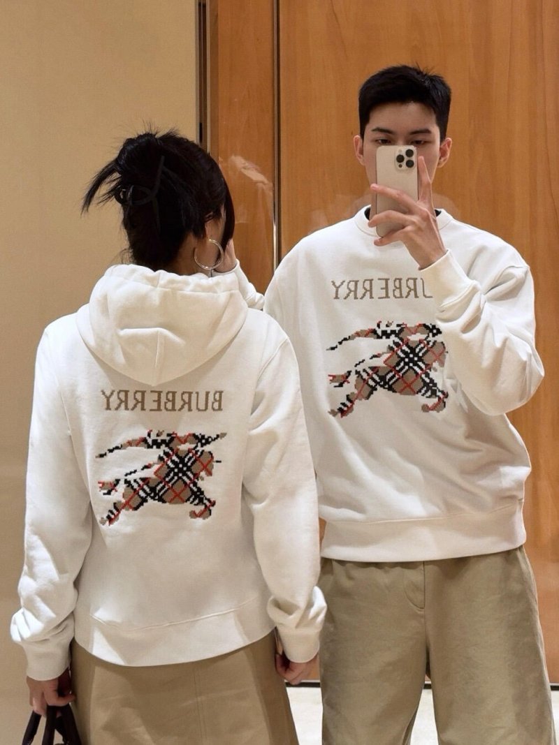 Burberry Plaid Check Sweatshirt White view