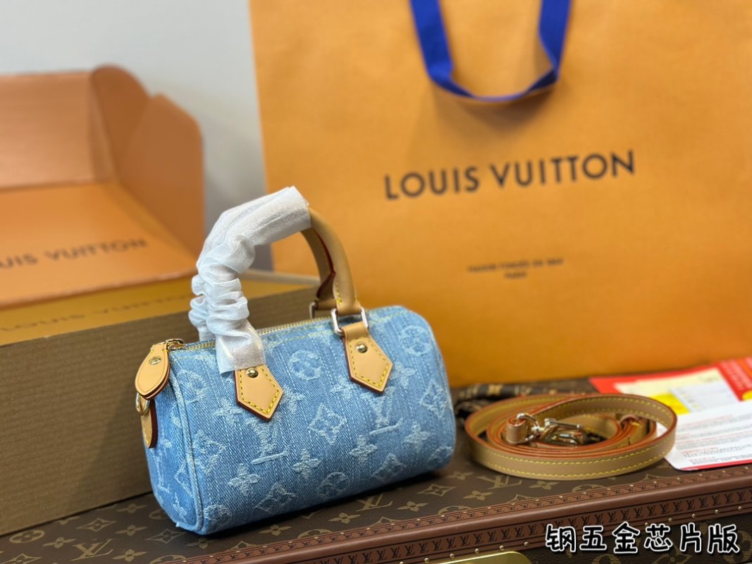 Louis Vuitton Nano Pillow Bag Denim Blue