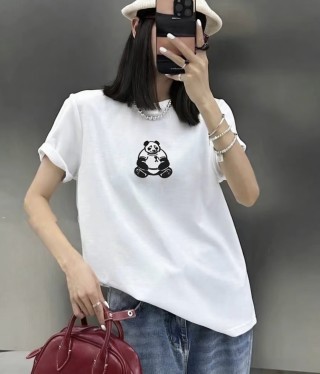 White Panda Graphic Short Sleeve T-Shirt view 2