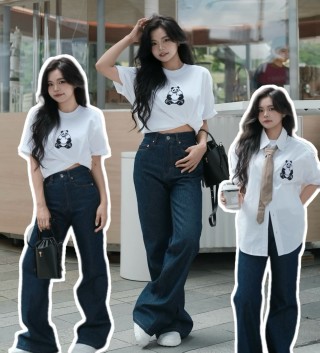 White Panda Graphic Short Sleeve T-Shirt view 9