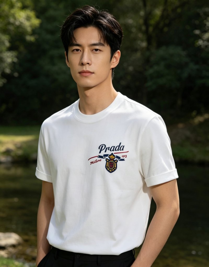 Prada Milano Crest White T-Shirt view