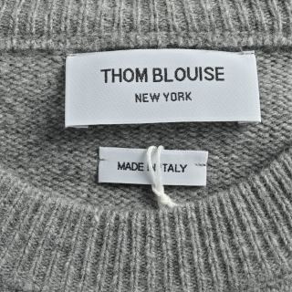 Thom Browne 4-Bar Wool Crew Neck Sweater Grey view 5